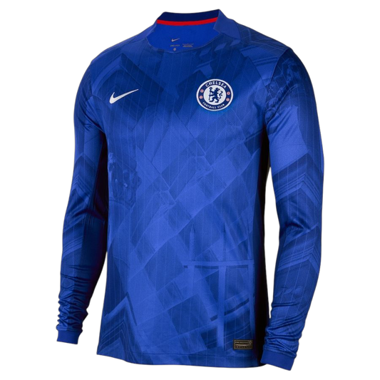 Maillot Chelsea Domicile Manches Longues Homme 2025 2026 Bleu