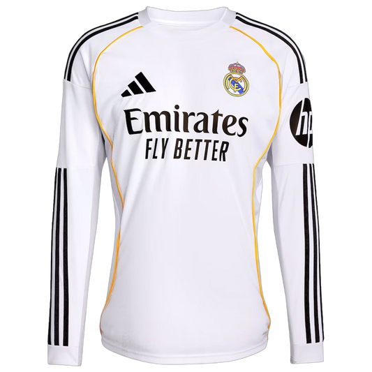 MAILLOT REAL MADRID DOMICILE MANCHES LONGUES 2025/2026