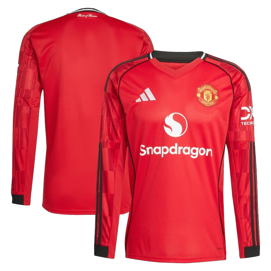 Maillot Manchester United Domicile Manches Longues Homme 2025 2026